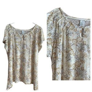 Hastings & Smith Women's Chic - Simple‎ - Feminine Short Sleeve Blouse Size 3X